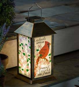 Solar LED Cardinal Memorial Lantern