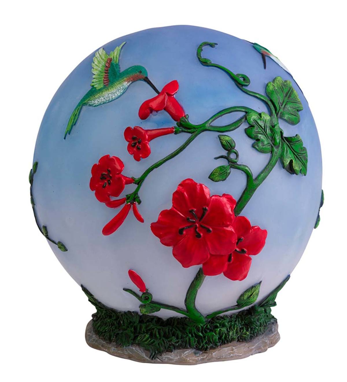 LED Decorative Hibiscus and Hummingbird Globe