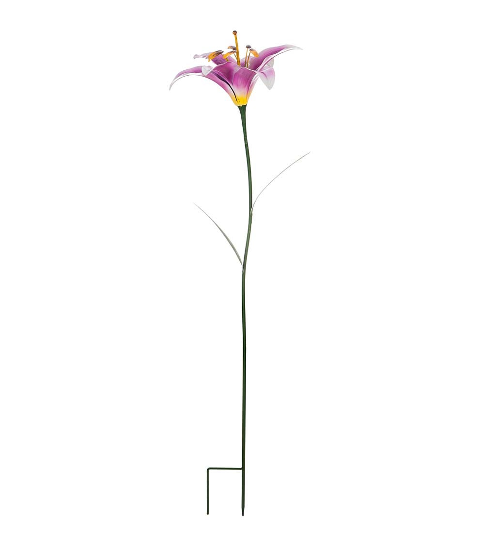 Purple Day Lily Garden Stake