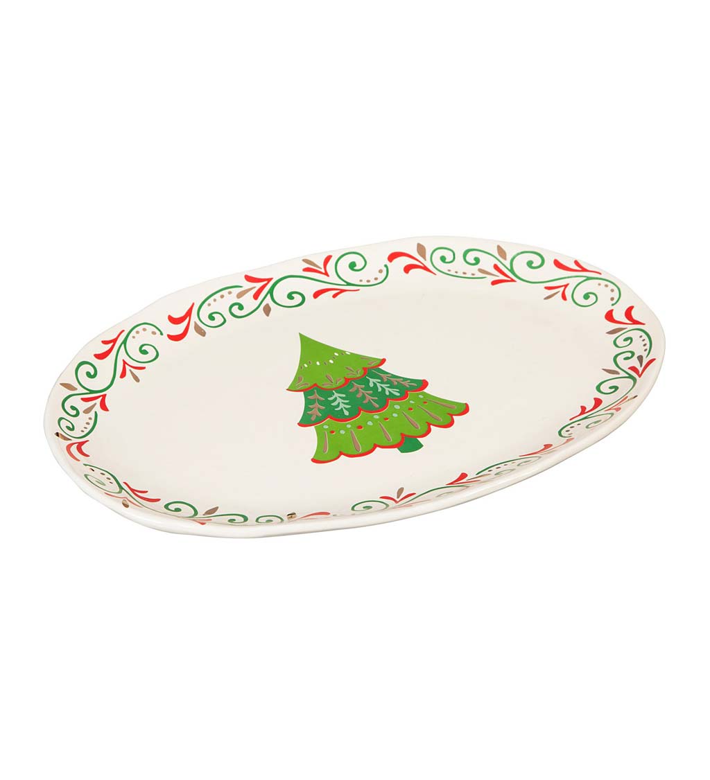 Christmas Traditions Ceramic Holiday Platter