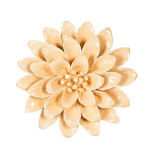 6" Adelaide Ceramic Flower Wall Décor, 12-Piece Set