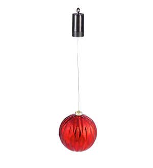 Indoor/Outdoor Shatterproof Holiday LED Lighted Hanging Ornament, Green and Red