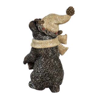 Woodland Holiday Glitter Bears, Set of 3