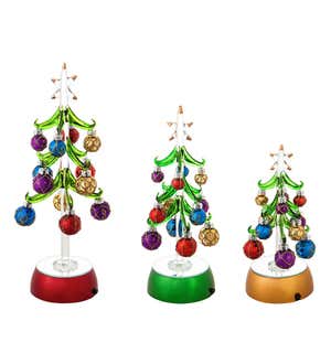 LED Magical Holiday Ornament Trees, Set of 3