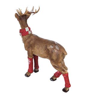 Woodland Deer in Holiday Knits, Set of 2