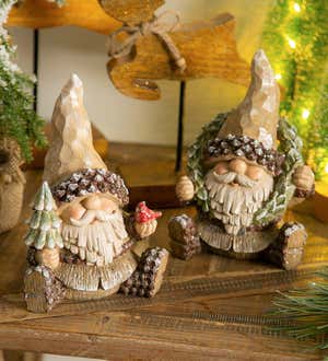 Woodland Holiday Gnomes, Set of 2