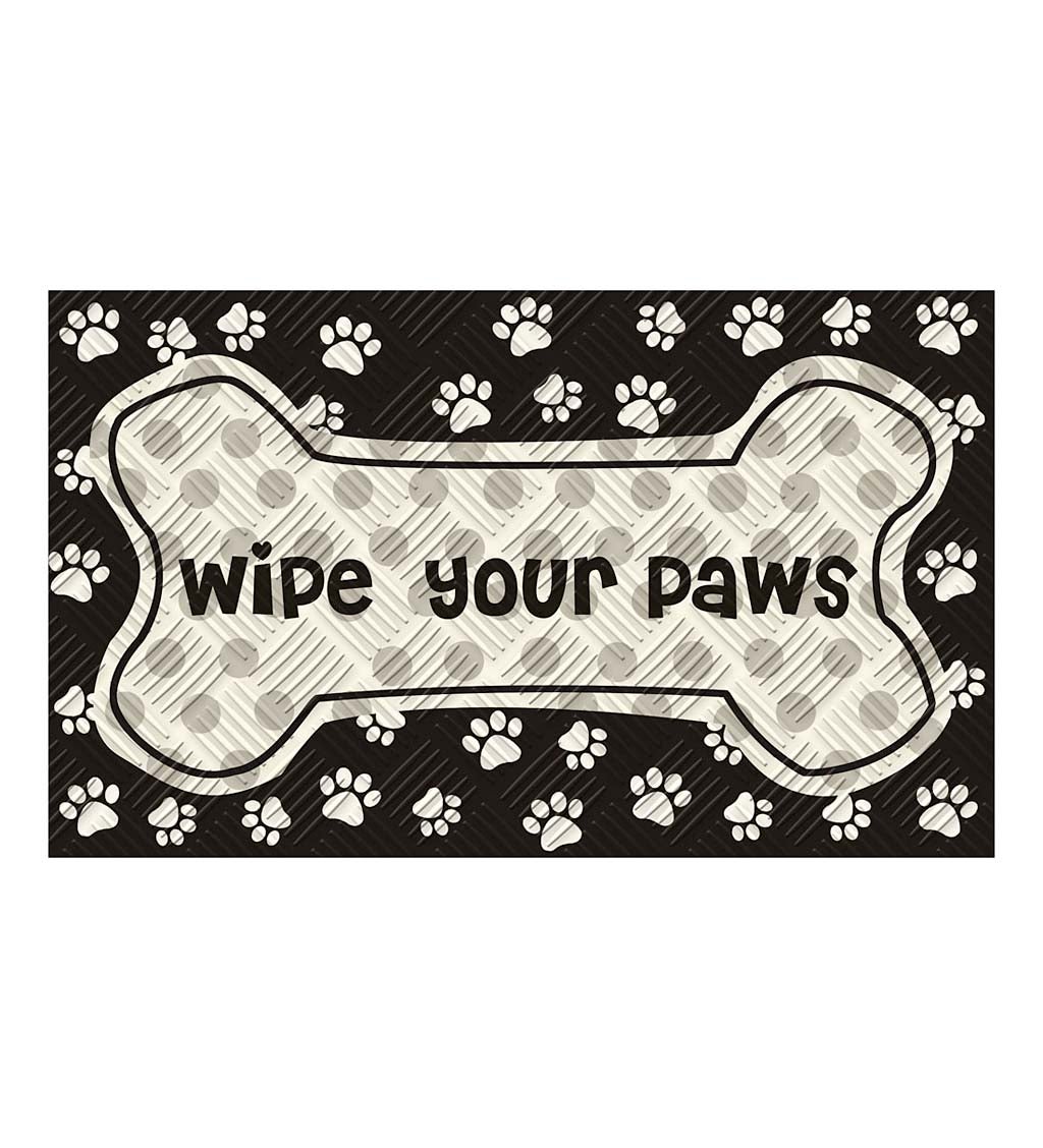 Wipe Your Paws Embossed Floor Mat