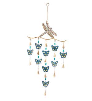 Beaded Dragonfly Garden Bells Wind Chime