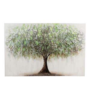 Hand-Painted 24"x36" Tree of Life Canvas Wall Décor