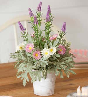 Pastel Wildflower Artificial Bouquet in a Vase