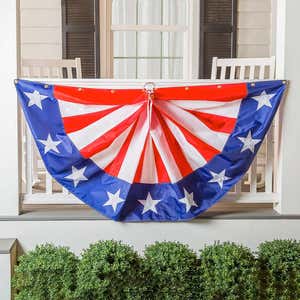 Large Half-Round Stars and Stripes Bunting