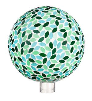 Mosaic Glass Gazing Garden Ball - Turquoise