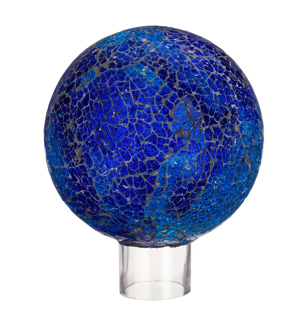 Multicolored Glass Gazing Ball - Blue