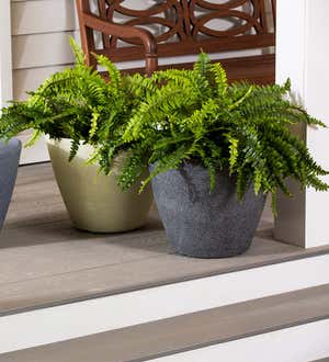 Durable Speckled Self-Watering Planter - Grey