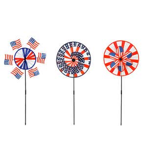 Americana Pinwheel Spinners, Set of 3