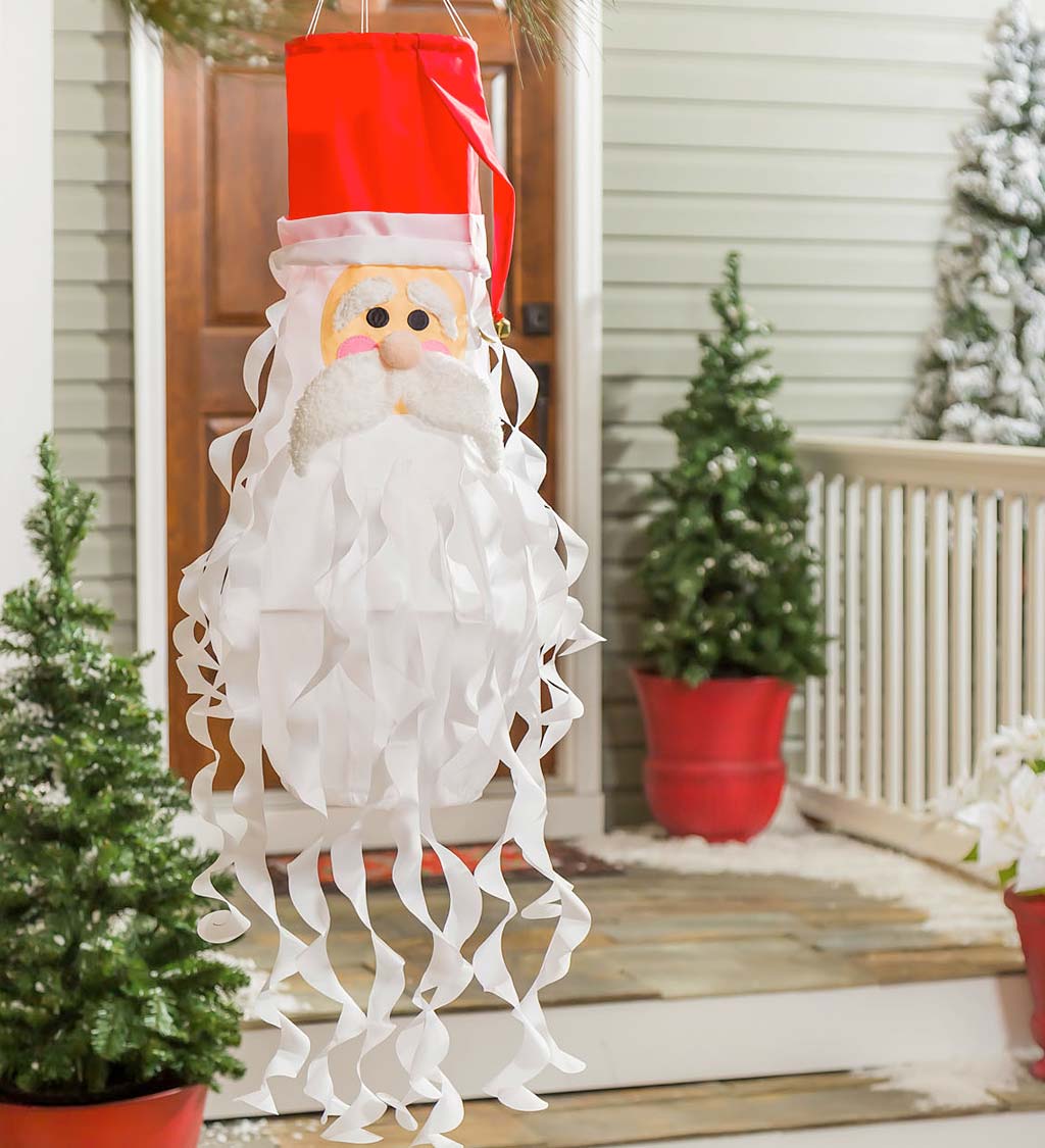 Holiday Santa 3D Hanging Windsock
