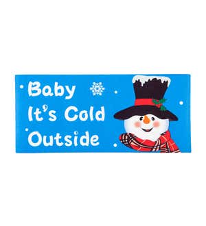 Baby It's Cold Outside Snowman Sassafras Switch Mat