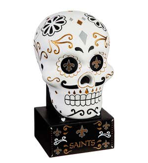 New Orleans Saints Sugar Skull Statue
