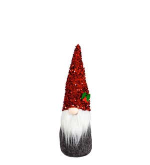 Plush Gnome with Sequin Hat Table Décor, Set of 2