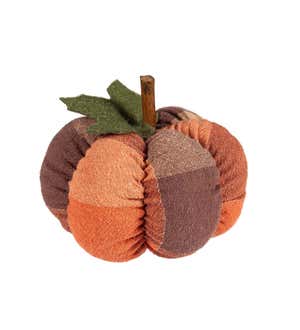 Plush Patterned Pumpkins, Set of 9