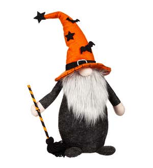 Plush Halloween Gnome Wizards, Set of 2