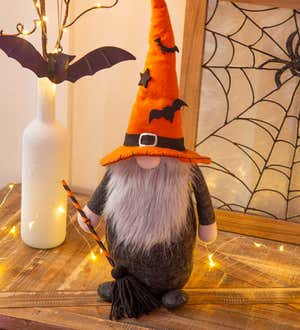 Plush Halloween Gnome Wizards, Set of 2