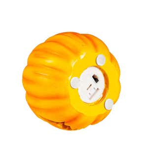 Pint Glass with LED Pumpkin Coaster