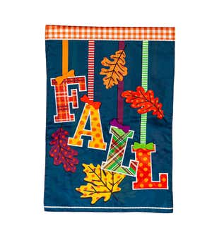Falling Leaves Applique Garden Flag