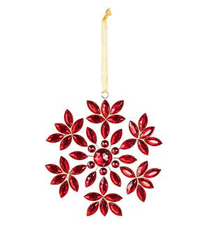 Christmas Snowflake Charms Stainless Steel Pendant Red Green Enamel Gold  Plated, approx 15mm (SSB4708) 