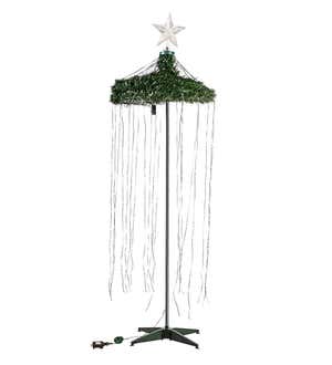 Indoor/Outdoor Christmas Tree With Multicolor Lights, 71"