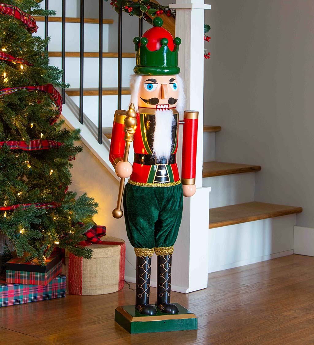 Oversized Animated Nutcracker with Lights and Music