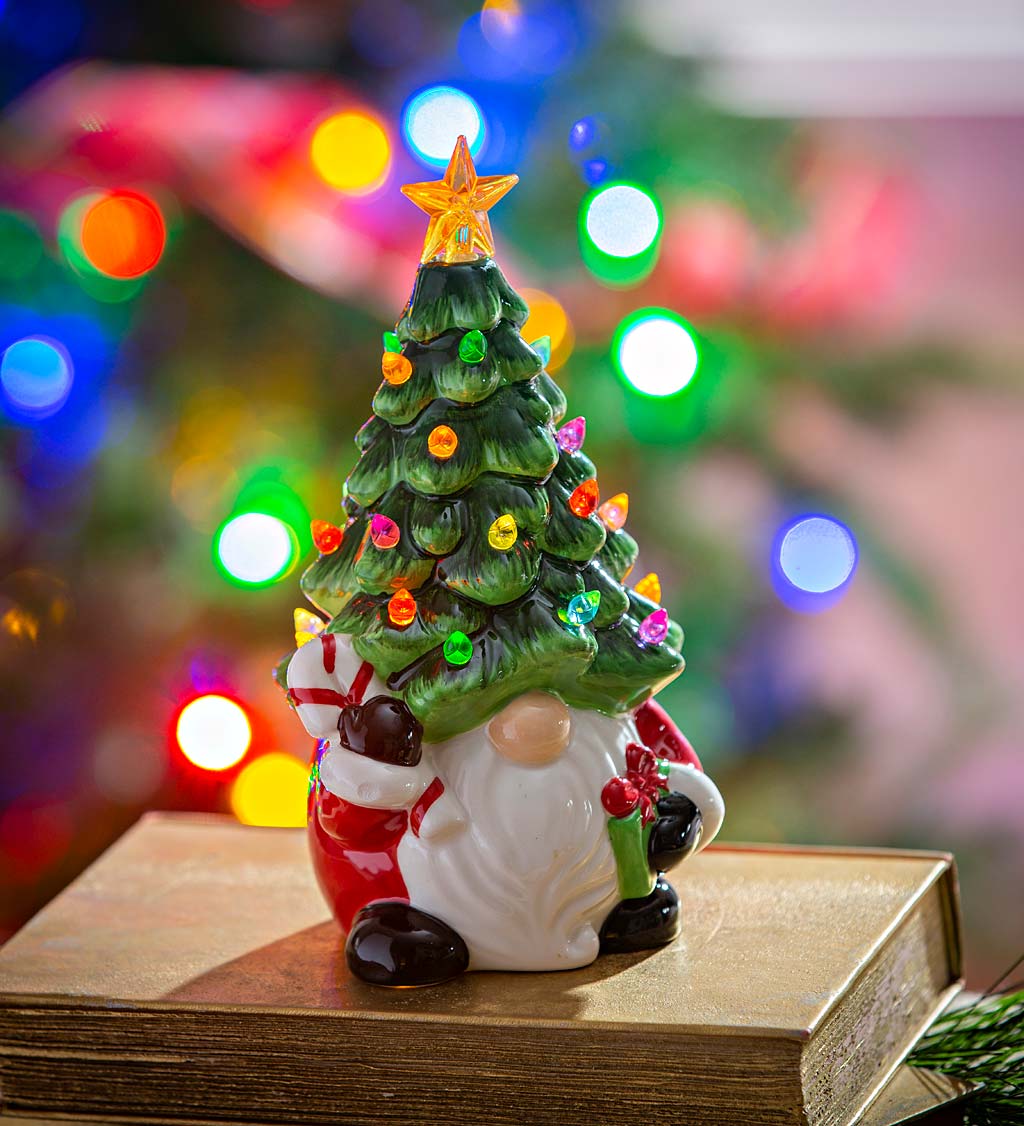 LED Ceramic Christmas Tree Gnome | Wind and Weather