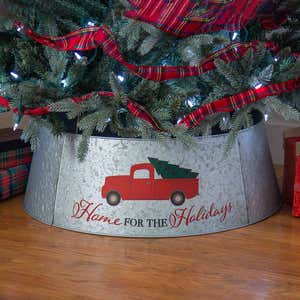 Vintage Truck Metal Christmas Tree Collar