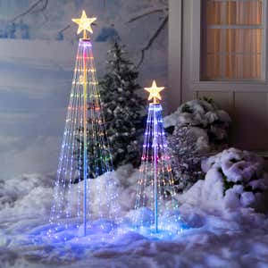 Indoor/Outdoor Christmas Tree Cone with Multicolor Lights, Tall