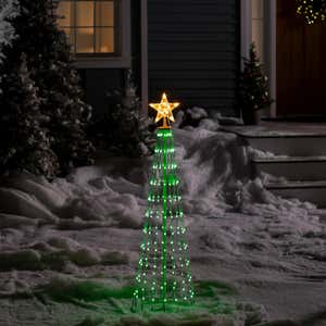 Indoor/Outdoor Christmas Tree Cone with Multicolor Lights, Tall