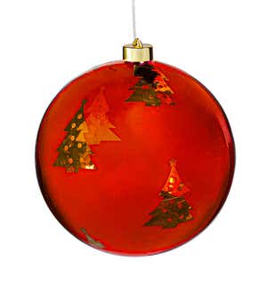 Indoor/Outdoor LED Christmas Tree Ball Ornaments, Set of 2