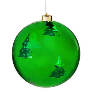 Indoor/Outdoor LED Christmas Tree Ball Ornaments, Set of 2