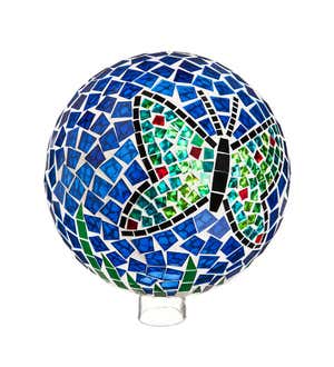 Butterfly Mosaic Glass Gazing Ball