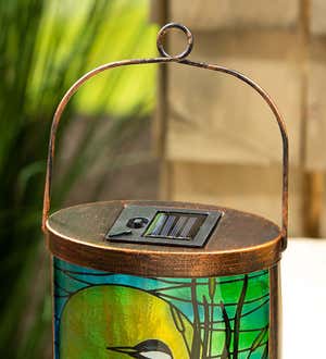 Hand-Painted Solar Glass Lantern