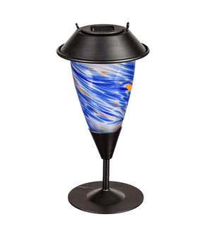 3-in-1 Art Glass Solar Fire Flame Torch