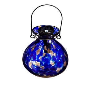 Confetti Art Glass Solar Lantern, Small
