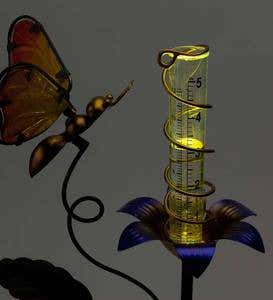 Solar Rain Gauge - Butterfly