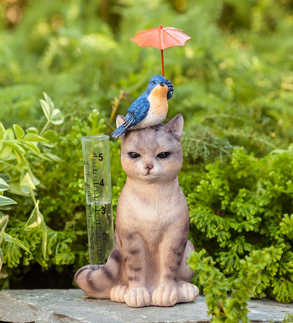 Special! Cat and Bird Rain Gauge
