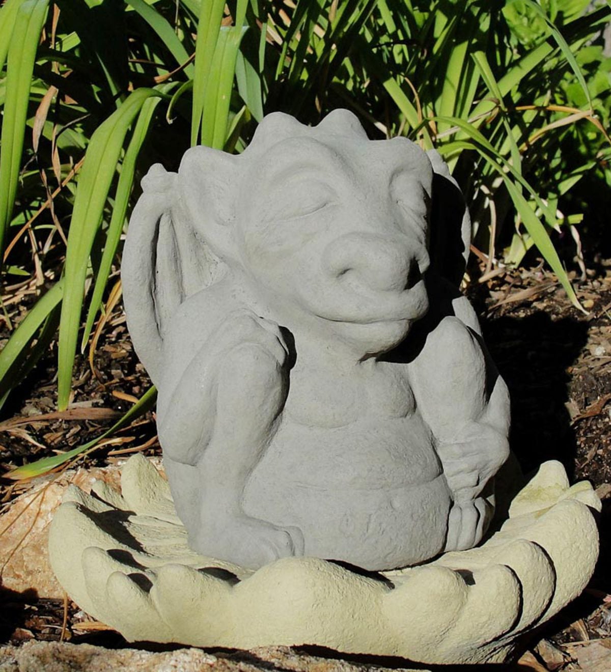 Meditating Gargoyle Cast Stone Statue