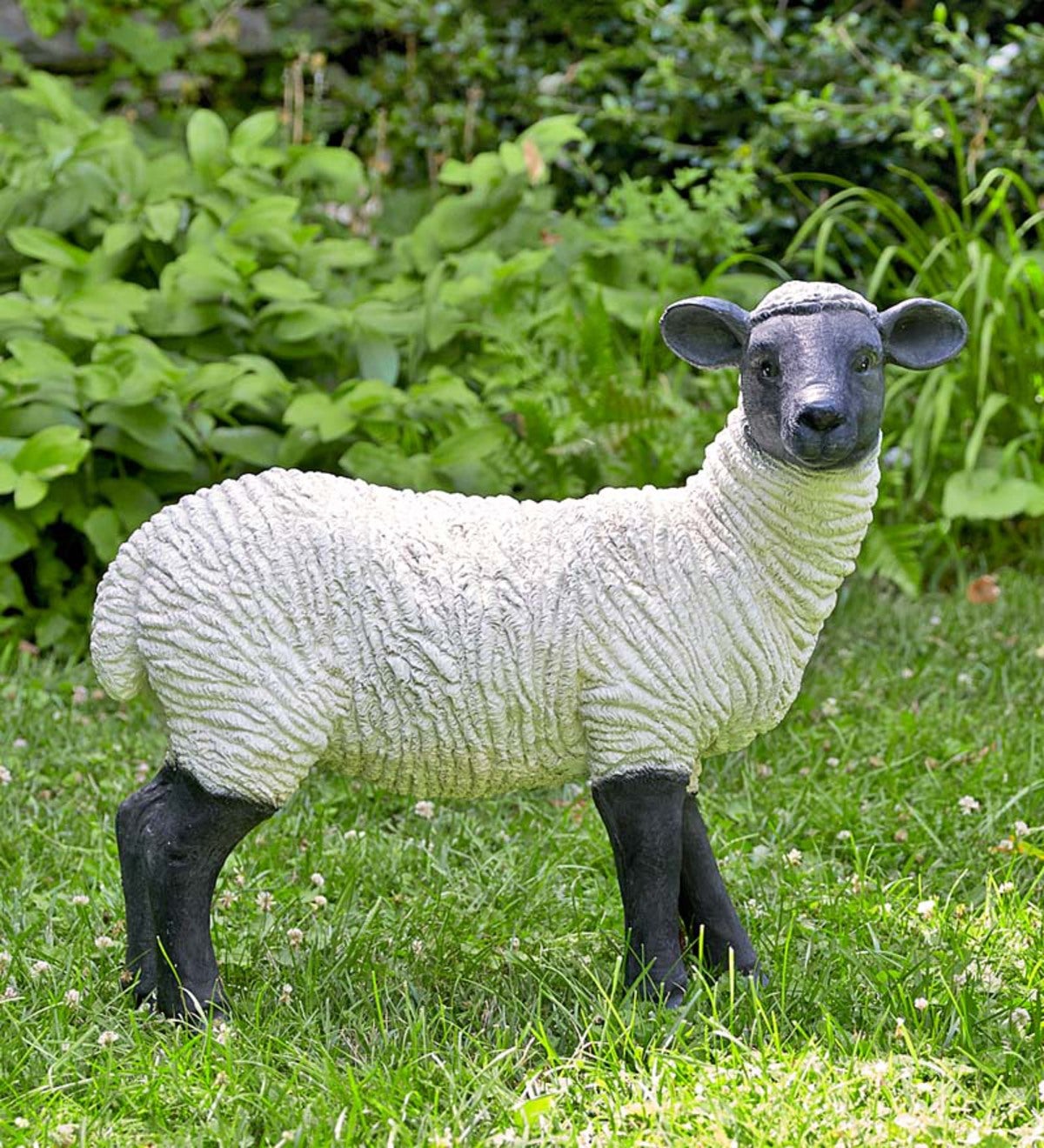 Black Sheep Lawn Statue