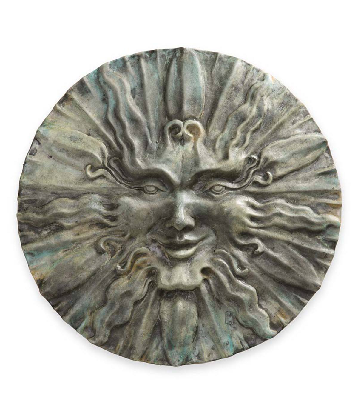 Concrete Sun or Moon Face Wall Art - Sun
