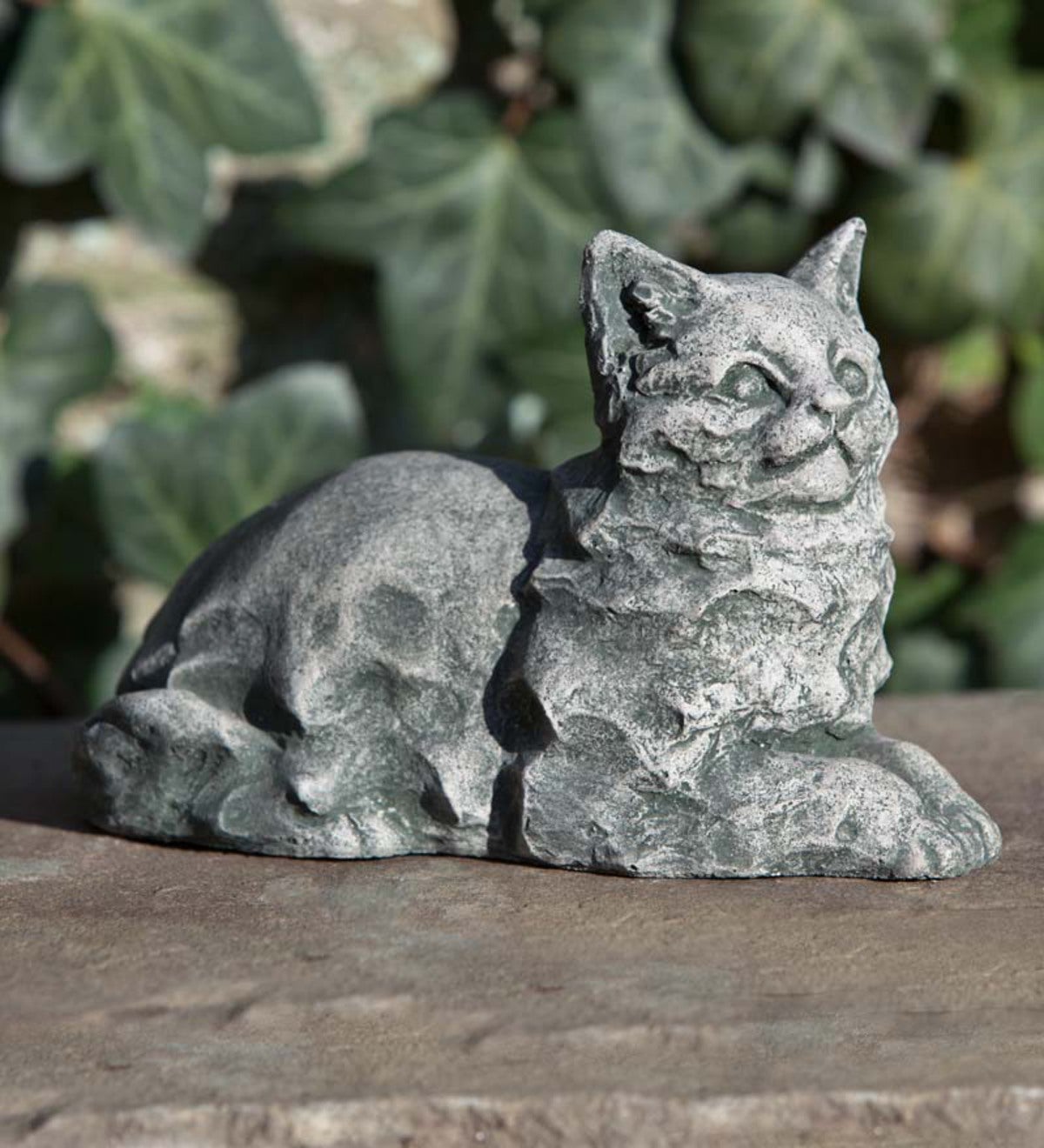 Cast Stone Kitten Garden Statue