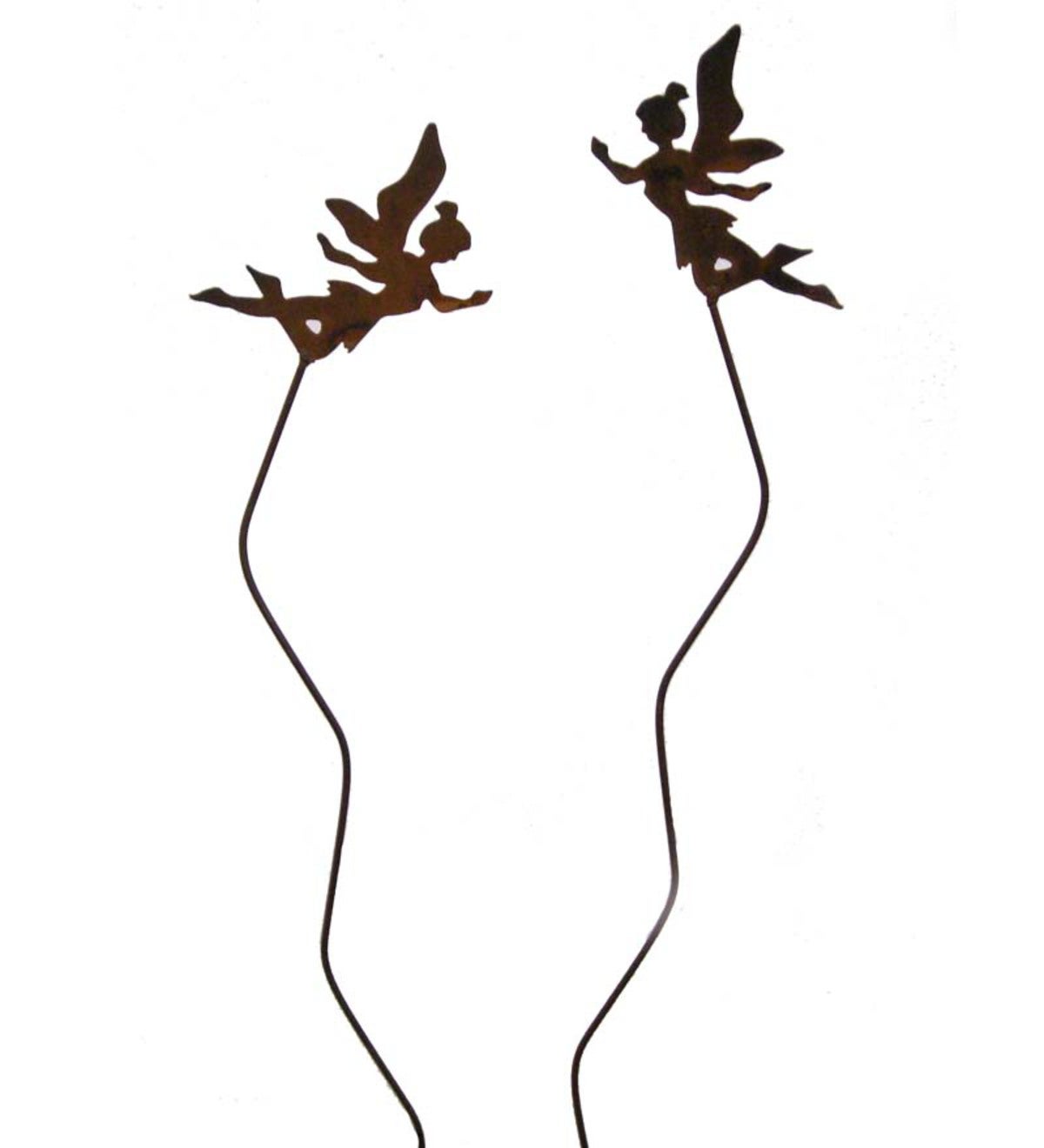 Handcrafted Metal Fairy Garden Stake, Set of 2