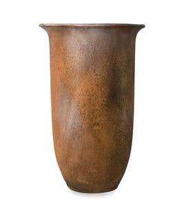 Tall Rust-Colored Stone Planter
