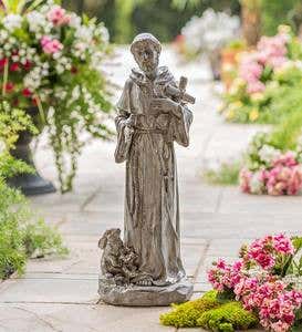 St. Francis with Cross Indoor/Outdoor Sculpture
